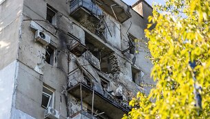 Apgadintas daugiabutis Odesoje / OLEKSANDR GIMANOV / AFP