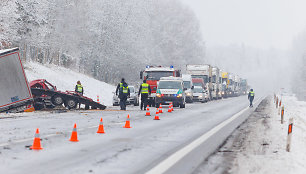 Avarija kelyje „Via Baltica“