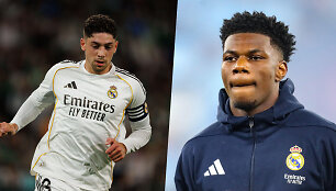 Madrido &bdquo;Real&ldquo; futbolininkai Federico Valverde ir Aurelienas Tchouameni įsivėlė į konfliktą.