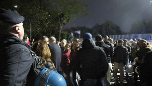 Protestas prie&scaron; romus Italijoje