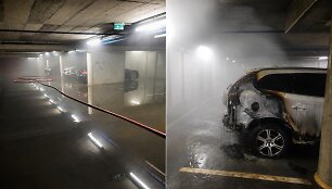 Klaipėdoje naktį sudegė du automobiliai