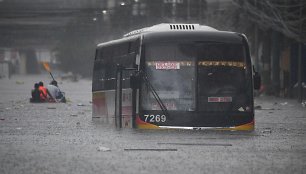 Potvynis Filipinų sostinėje Maniloje