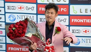 Kazuyoshi Miura neseniai at&scaron;ventė 50 metų jubiliejų