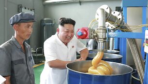 Kim Jong Unas gamykloje