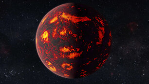 Egzoplanetos 55 Cancri e įsivaizduojamas vaizdas: taip gali atrodyti superžemė