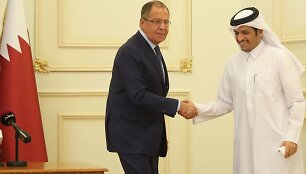 Sergejus Lavrovas ir Tamimas bin Hamadas al Thani
