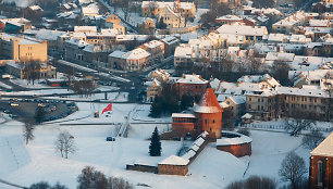 Kaunas ir jo apylinkės pro sraigtasparnio langą