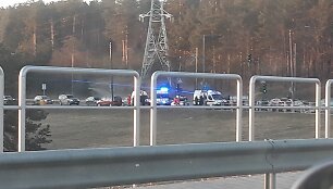Keturių automobilių avarija T.Masiulio gatvėje Kaune