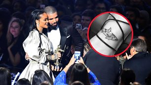 Rihanna ir Drake'as pasidarė vienodas tatuiruotes