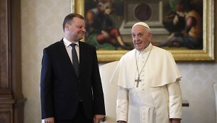 Saulius Skvernelis susitiko su Popiežiumi Pranci&scaron;kumi