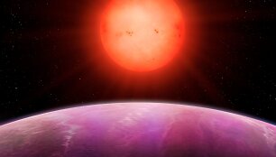 Taip planetos NGTS-1b ir jos žvaigždės vaizdą įsivaizduoja menininkas