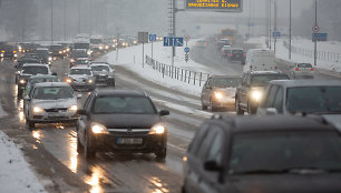 Sutrikęs eismas Ozo gatvėje Vilniuje