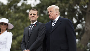 Emmanuelis Macronas ir Donaldas Trumpas