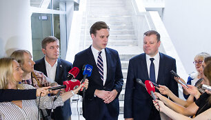 Ramūnas Karbauskis, Gabrielius Landsbergis ir Saulius Skvernelis