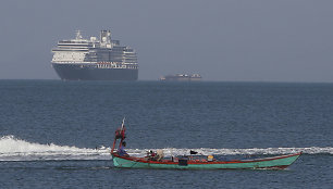 Kruizinis laivas „Westerdam“ prie Kambodžos krantų