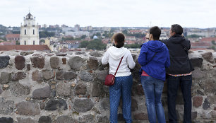 Turistai Vilniaus senamiestyje