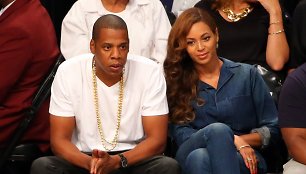 Jay Z ir Beyonce stebėjo NBA rungtynes