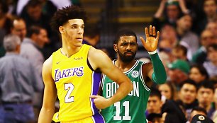 Lonzo Ballas ir Kyrie Irvingas