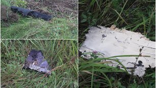 Numu&scaron;to bepiločio orlaivio nuolaužos