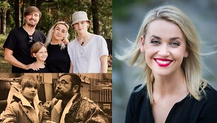 Eglė Kernagytė-Dambrauskė su &scaron;eima ir tėčiu Vytautu Kernagiu / Gretos Skaraitienės ir asmeninio albumo nuotr.
