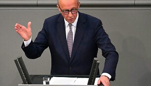 Tikėtinas būsimasis Vokietijos kancleris Friedrichas Merzas / LILITH VON BORSTEL / AFP