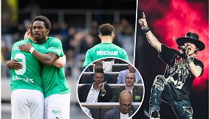 &bdquo;Kauno Žalgirio&ldquo; futbolininkai, Mantas Kalnietis, Eimantas Pūras ir &bdquo;Guns N' Roses&ldquo;