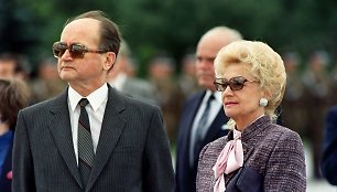 Wojciechas ir Barbara Jaruzelskiai 1989 metais