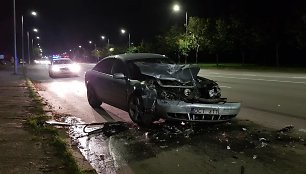 „Audi A6“ ir vilkiko avarija Kauno Jonavos gatvėje