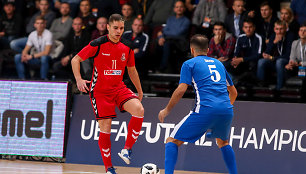 Salės futbolo Čempionų lygos rungtynės: Kauno „Vytis“ – „Halle-Gooik“ (Belgija)