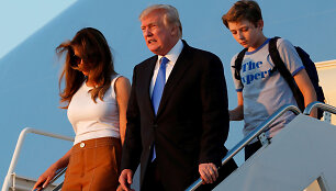 Melania Trump, Donaldas Trumpas ir jų sūnus Barronas