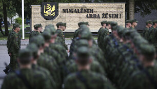 Nuolatinės privalomosios pradinės karo tarnybos karių priesaikos ceremonija Dragūnų batalione