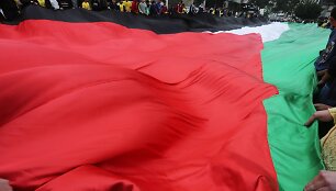 Didžiulė Palestinos vėliava