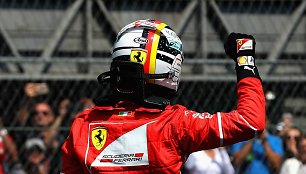 Sebastianas Vettelis, „Ferrari“ komandos pilotas.