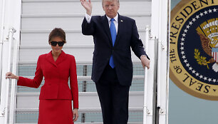  Donaldas Trumpas ketvirtadienį atskrido į Paryžių