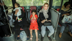 Autobuso Irane keleivės