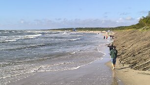 Vėjuota popietė Palangos paplūdimyje