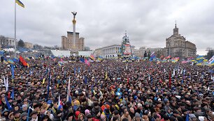Opozicijos mitingas Kijevo Nepriklausomybės aik&scaron;tėje