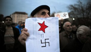Fa&scaron;istuojančiai Rusijos visuomenei politinis elitas pasakoja apie tai, kad Europoje atgimsta fa&scaron;izmas.
