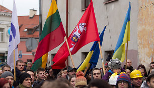 Užupio konstitucijos ukrainiečių kalba atidengimas 2014 m. vasarį