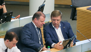 Saulius Skvernelis ir Ramūnas Karbauskis