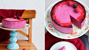 Nekeptas juodųjų serbentų putėsių tortas