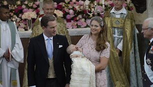 &Scaron;vedijos princesės Madeleine ir Christopherio O'Neillo dukros krik&scaron;tynos