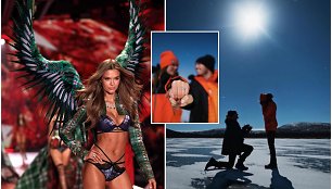 „Victoria's Secret“ angelo Josephine Skriver ir muzikanto Alexanderio DeLeono sužadėtuvės