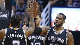 Kawhi Leonardas, Pau Gasolis ir LaMarcusas Aldridge'as