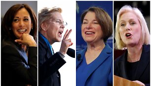 Kamala Harris, Elizabeth Warren, Amy Klobuchar ir  Kirsten Gillibrand&nbsp;