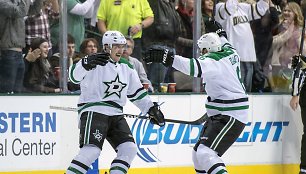 „Dallas Stars“ žaidėjų džiaugsmas