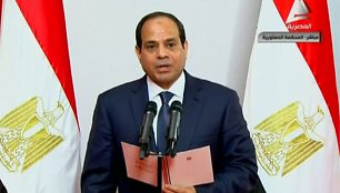 Abdel Fattahas al Sisi prisaikdintas Egipto prezidentu.