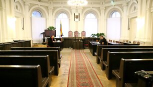 Vytauto Andriaus Kedžio byla vyko didžiojoje Vilniaus apygardos teismo salėje