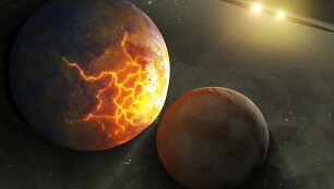 Akimirkos prie&scaron; planetų susidūrimą