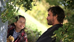 Filmo &bdquo;Pakeliui&ldquo; filmavimo akimirka